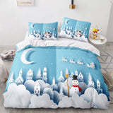 Merry Christmas Bedding Sets Full Duvet Covers Comforter Bed Sheets - EBuycos