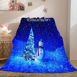 Merry Christmas Flannel Blanket Throw Blanket Comforter Bed Sets - EBuycos