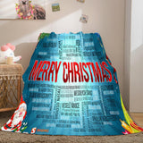 Merry Christmas Flannel Fleece Throw Cosplay Blanket Comforter Set - EBuycos