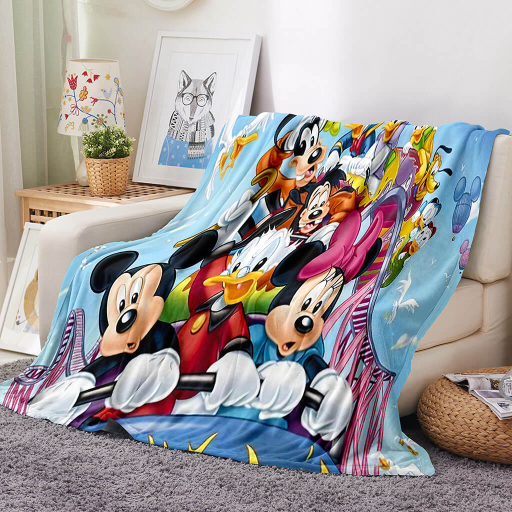 Mickey Mouse Blanket Flannel Throw Room Decoration