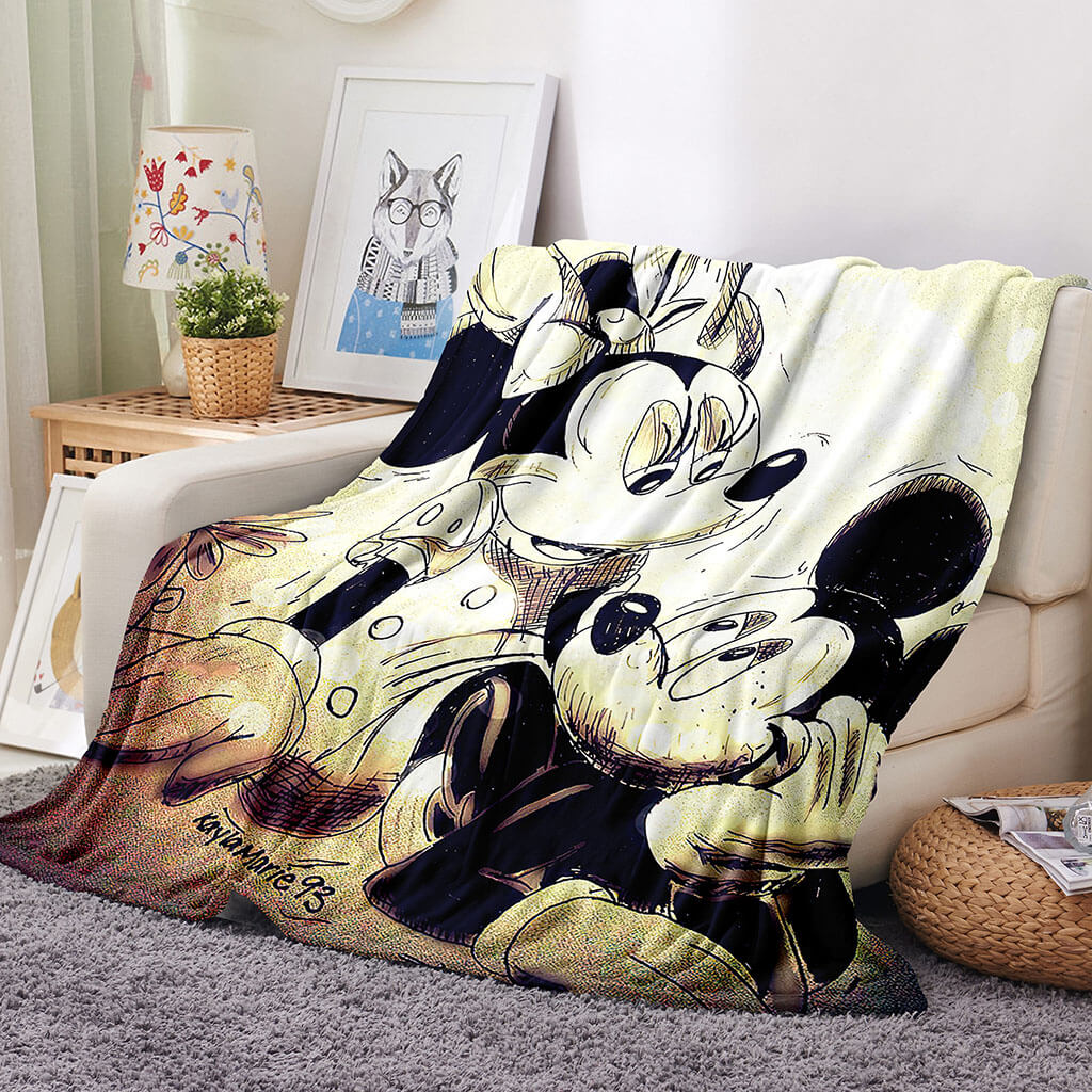 Mickey Mouse Blanket Flannel Throw Room Decoration