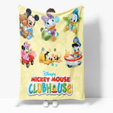 Mickey Mouse Minnie Mouse Flannel Fleece Throw Blanket Comforter Set - EBuycos