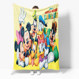 Mickey Mouse Minnie Mouse Flannel Fleece Throw Blanket Comforter Set - EBuycos