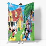 Mickey Mouse Minnie Mouse Flannel Fleece Throw Blanket Comforter Set - EBuycos