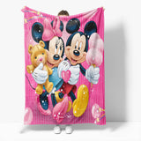 Mickey Mouse Minnie Mouse Flannel Fleece Throw Blanket Comforter Set - EBuycos