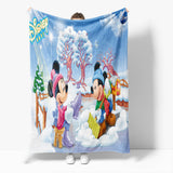 Mickey Mouse Minnie Mouse Flannel Fleece Throw Blanket Comforter Set - EBuycos