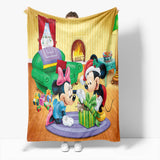 Mickey Mouse Minnie Mouse Flannel Fleece Throw Blanket Comforter Set - EBuycos