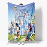 Mickey Mouse Minnie Mouse Flannel Fleece Throw Blanket Comforter Set - EBuycos