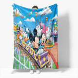 Mickey Mouse Minnie Mouse Flannel Fleece Throw Blanket Comforter Set - EBuycos