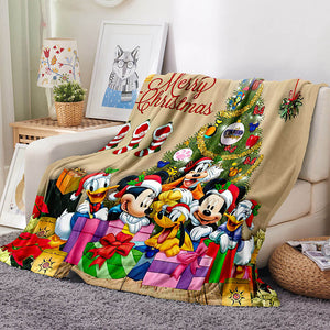 Mickey Mouse Pattern Blanket Flannel Throw Room Decoration