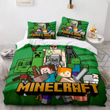 Minecraft Cosplay Bedding Set Full Duvet Cover Comforter Bed Sheets - EBuycos