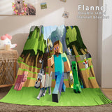 Minecraft Flannel Fleece Throw Cosplay Blanket Comforter Set - EBuycos