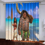 Moana Curtains Pattern Blackout Window Drapes