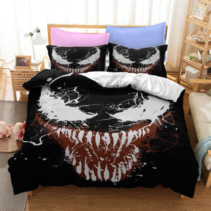 Movie Venom Cosplay Bedding Set Duvet Cover Halloween Bed Sheets Sets - EBuycos