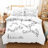 Music Note Comforter Bedding Sets Musical Theme Duvet Cover Bed Sheets - EBuycos