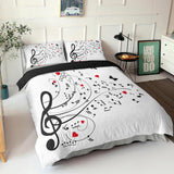 Music Note Comforter Bedding Sets Musical Theme Duvet Cover Bed Sheets - EBuycos