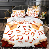 Music Print Bedding Set Quilt Duvet Covers Without Filler - EBuycos