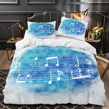 Music Print Bedding Set Quilt Duvet Covers Without Filler - EBuycos