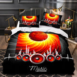 Music Print Bedding Set Quilt Duvet Covers Without Filler - EBuycos
