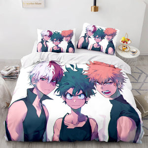 My Hero Academia 3 Piece Bedding Set Cosplay Quilt Cover