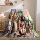 ONE PIECE Cosplay Flannel Fleece Throw Blanket Comforter Bedding Sets - EBuycos