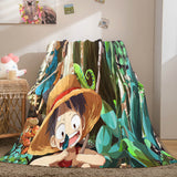 ONE PIECE Cosplay Soft Flannel Fleece Throw Blanket Comforter Sets - EBuycos