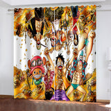 ONE PIECE Curtains Pattern Blackout Window Drapes