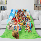 ONE PIECE Throw Flannel Blanket Soft Cozy All Seasons for Sofa Bed