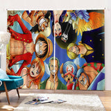 One Piece Curtains Cosplay Blackout Window Drapes for Room Decorations