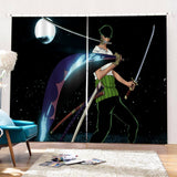One Piece Curtains Cosplay Blackout Window Drapes for Room Decorations