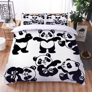 Panda Pattern Bedding Set Quilt Cover Without Filler