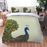 Peacock Pattern Bedding Set Quilt Cover Without Filler