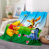 Pooh Bear Blanket Flannel Throw Room Decoration