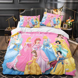 Princess Snow White Cinderella Belle Bedding Set Quilt Duvet Cover Sets - EBuycos