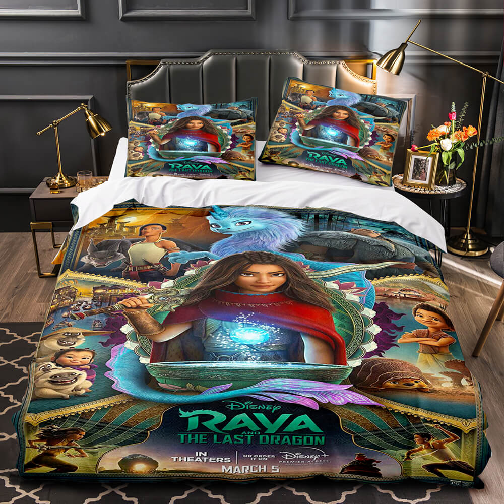 Raya and The Last Dragon Bedding Cosplay Quilt Duvet Covers Decoration Bed - EBuycos