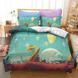 Rick And Morty 3 Piece Bedding Set Quilt Duvet Cover Bed Sheets Sets - EBuycos