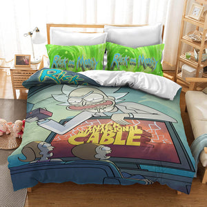 Rick And Morty Bedding Set Duvet Cover Christmas Sheets Bed Sets - EBuycos