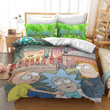 Rick And Morty Cosplay Bedding Duvet Cover Halloween Sheets Bed Sets - EBuycos