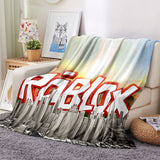 Roblox Pattern Blanket Flannel Throw Room Decoration