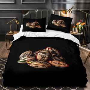Rugby Balls Bedding Set Duvet Cover Without Filler - EBuycos