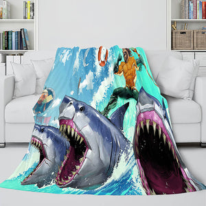 Shark Flannel Blanket Fleece Throw Blanket Wrap Nap Bedding Sets - EBuycos