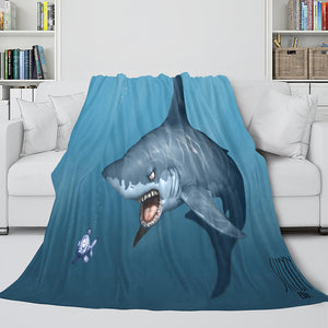 Shark Flannel Blanket Fleece Throw Blanket Wrap Nap Bedding Sets - EBuycos