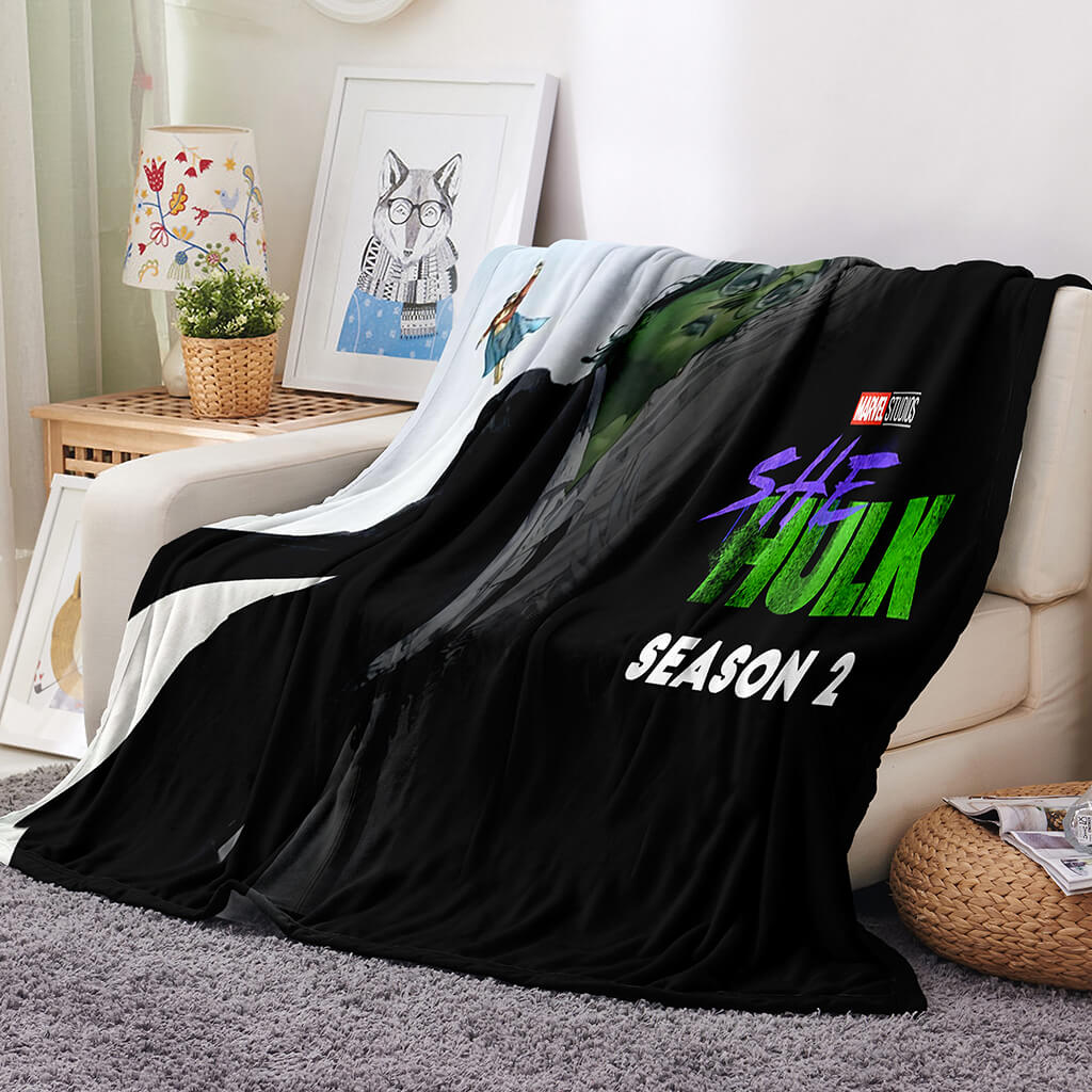 She Hulk Blanket Flannel Fleece Blanket Throw Cosplay Blanket Room Decoration