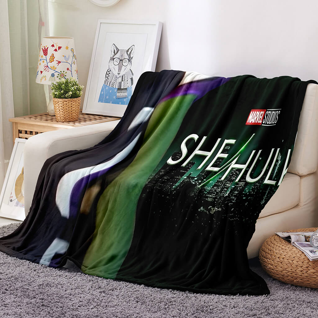 She Hulk Blanket Flannel Fleece Blanket Throw Cosplay Blanket Room Decoration