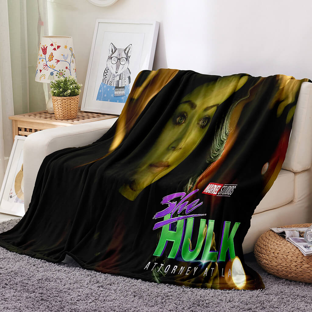 She Hulk Blanket Flannel Fleece Blanket Throw Cosplay Blanket Room Decoration
