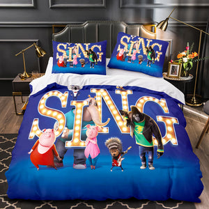 Sing 2 Bedding Set Quilt Duvet Cover Pillowcase Bedding Sets - EBuycos