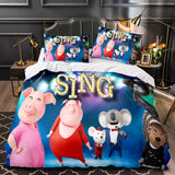 Sing 2 Bedding Set Quilt Duvet Cover Pillowcase Bedding Sets for Kids - EBuycos
