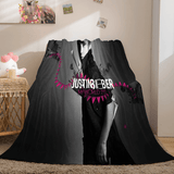 Singer Justin Bieber Flannel Fleece Throw Blanket Comforter Set - EBuycos