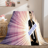 Singer Justin Bieber Flannel Fleece Throw Blanket Comforter Set - EBuycos
