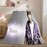 Singer Justin Bieber Flannel Fleece Throw Blanket Comforter Set - EBuycos